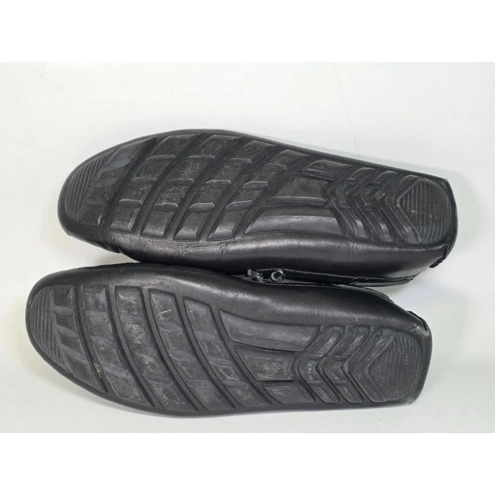 G.H. Bass Kis Men's Driving Loafers Size‎ 12 M Black Leather Slip On Boat Shoes